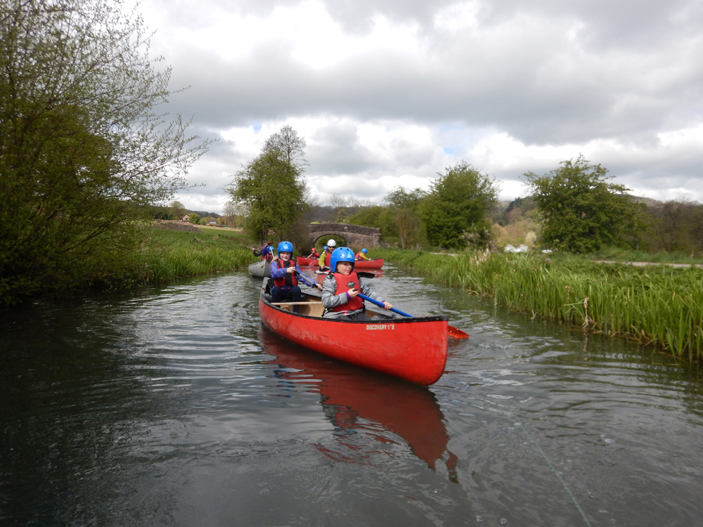 Canoeing on the Cromford Canal, Derbyshire Peak District