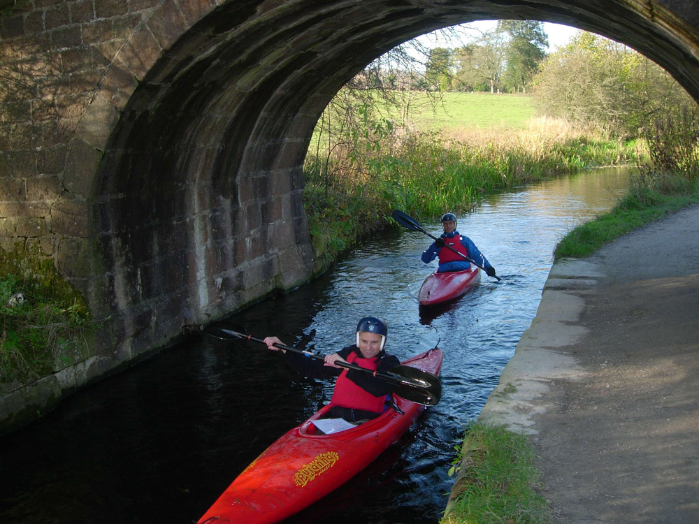 Kayaking on the Cromford Canal, Derbyshire
