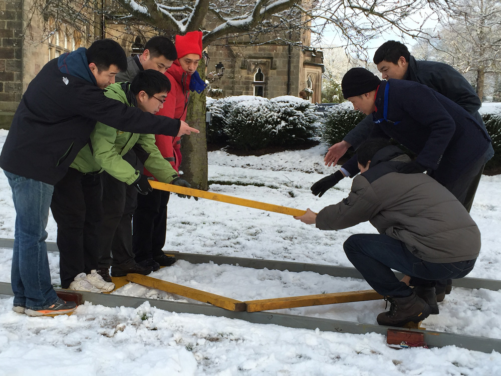 Rolls Royce Team Building Task in the Snow