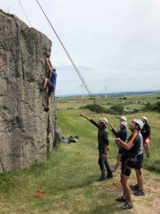 Stag Group rock Climbing in Peak District