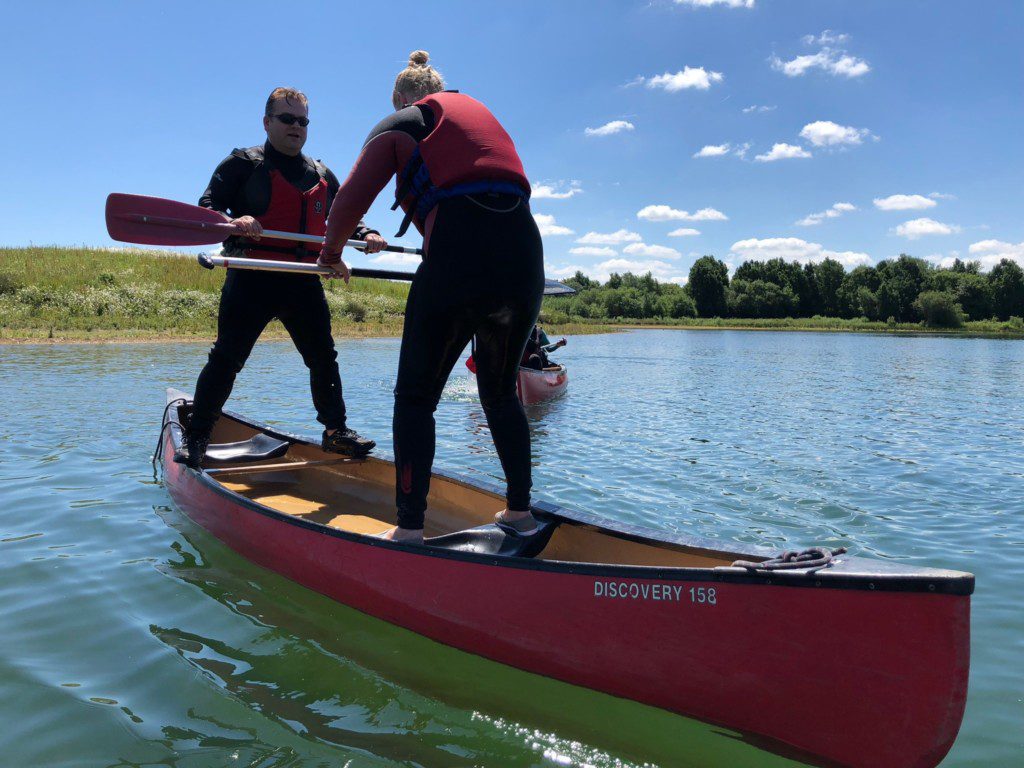 Canoeing on Carsington water